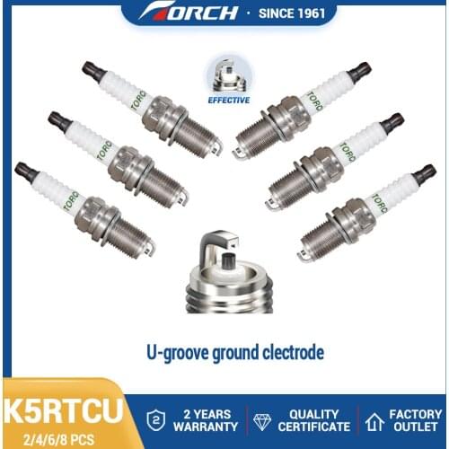 2/4/6/8pcs Original Torch K5RTCU High Performance Spark Plug for MERCEDES-BENZ for OPEL for TOYOTA for MITSUBISHI