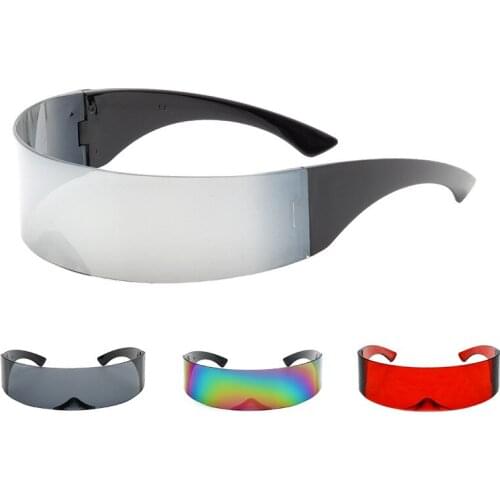Funny Futuristic Wrap Around Monob Costume Sunglasses Mask Novelty Glasses Halloween Party Party Supplies Decoration