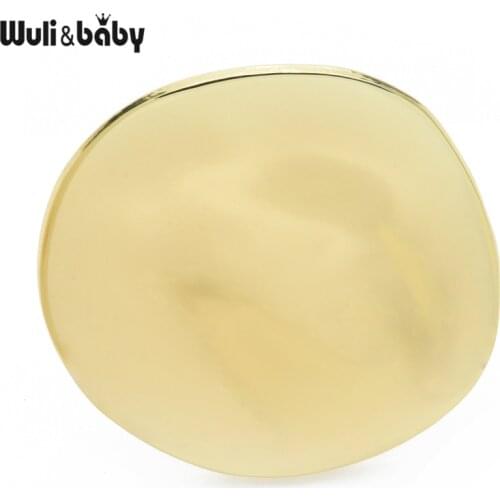 Wuli&baby Big Exaggerate Round Punk Women Brooch Pins Huge Round Hat Metal Badge Brooches Jewelry Gift