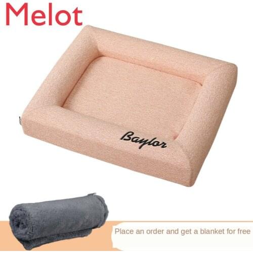 Kennel Winter Warm Removable Washable Medium Large Dog Golden Retriever Labrador Dog Mat Autumn and Winter Bite-Resistant Four