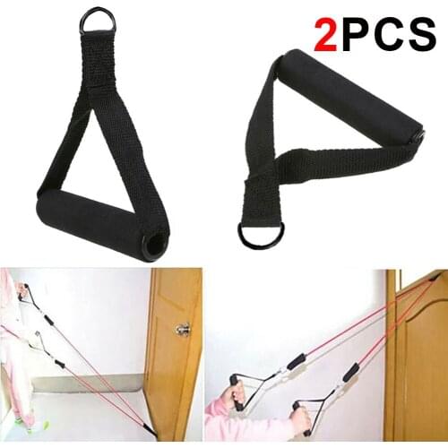 2PCS Duty D-ring Pull Rope Cable Handle Resistance Band Accessories for Fitness Crossfit Lifting Pulling Workout
