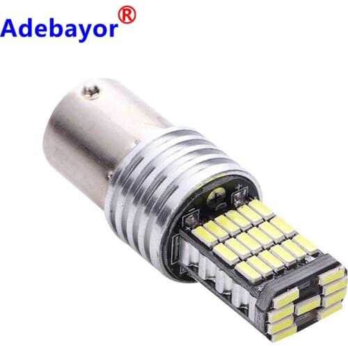 200pcs 1156 BA15S 1157 BAY15D 4014 Canbus P21W 45 SMD Car LED Bulb Turn Signal Parking Backup Light NO ERROR DC12V White