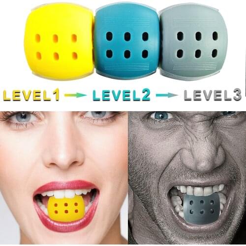 3pcs/set Facial Toner Exerciser Mandible Training Face Fitness Ball Facial Toner Jaw Exercise and Neck Toning Equipment with Box