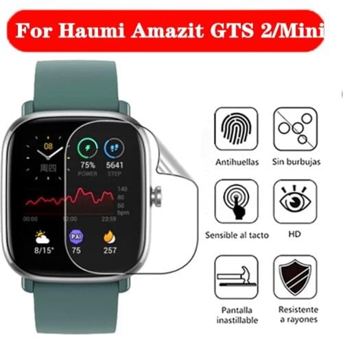 3PCS Soft Protective Film For Amazfit GTS 2Mini GTS 2e Smart Watch Screen Protector For Huami GTS2 GTS2e Soft Film Not Glass