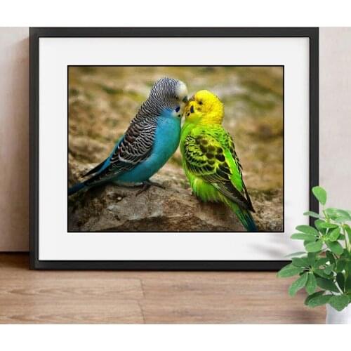 Diy Diamond Painting Mosaic Parrots Resin Full Round 5D Diamond Embroidery Cross Stitch Needlework Animal Pattern