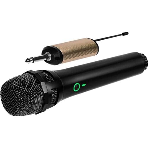 Wireless Dynamic Microphone, UHF Cordless Microphone System with Portable Receiver for House Parties, Karaoke, Meeting
