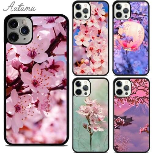Flor ciruela flor Phone Case for iPhone 11 12 Pro Max mini X XR XS SE 2020 5 6S 7 8 Plus Samsung Galaxy S8 S9 S10 Cover shell
