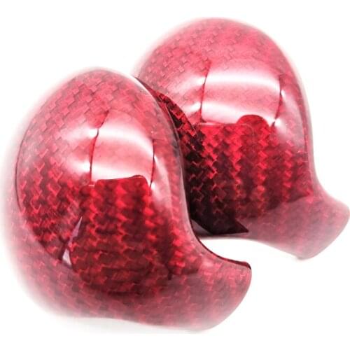 1 Pair Real Carbon Fiber Car Gear Shift Knob Trim Cover for Ford Mustang 2015 2016 2017 2018 2019