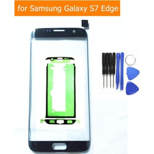 For Samsung Galaxy S7 Edge G935 Touch Screen Front Glass Panel Cover Outer Glass Lens Replacement Repair Spare Parts + 3M Glue
