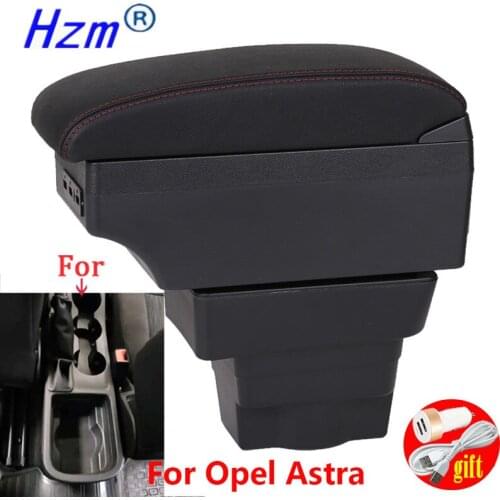 For Opel Astra J Armrest Box Retrofit parts For Opel Astra Car Armrest Center Storage Box Car Accessories USB Easy to install