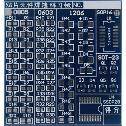 Electronic SMT SMD Component Welding Practice Board Soldering DIY Kit Resitor Diode Transistor By Start Learning