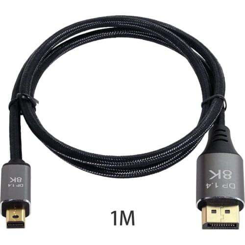 CY DisplayPort 1.4 8K 60hz Cable Ultra-HD UHD 4K 144hz Mini DP to DP Cable 7680*4320 for Video PC Laptop TV