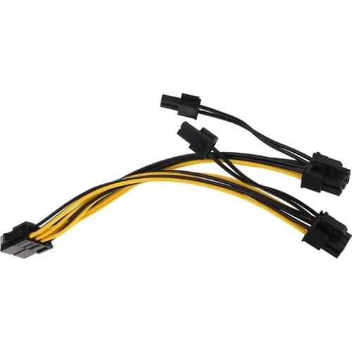 PCI-E 8Pin Female To Dual 8Pin(6+2) Male Graphics Video Card Power Supply Cable