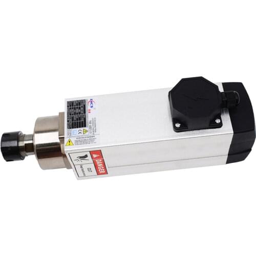 CNC Router Milling 4.5KW Air-cooled ER32 Spindle Motor 18000rpm 220V 380V Square Electric Spindle Motor Woodworking