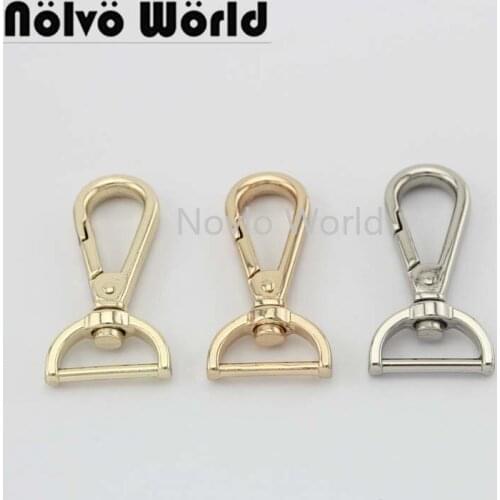 Nolvo World 5-20-100pcs 5 colors 47*18.8mm 3/4" bags purse accessories, suitcase or handbag strap chain swivel clasps