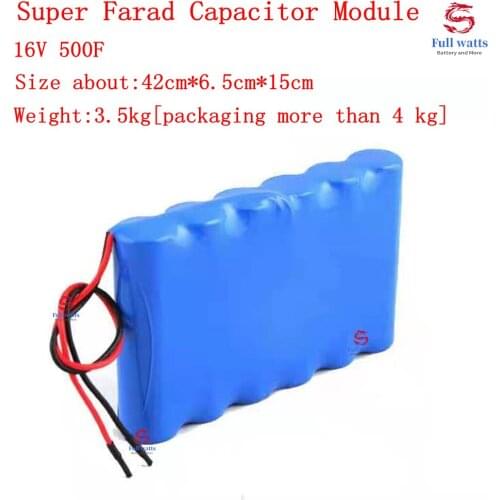 16V 500F Supercapacitors Module 15V Start Power Motor Super Farad Capacitor 6x 2.7V 500F Car 16v 2.7V DC Rectifier Car Battery