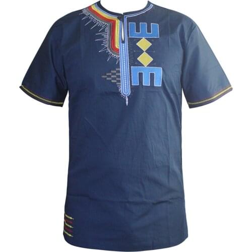 Men Dashiki camisas hombre African Embroidered Awesome Colors Traditional Mali Vintage Tops
