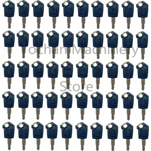 Set of 50) Ignition Lock Copper Key For Caterpillar 5P8500 0964753 0966198 8V4404 9G2777 Excavator Loader Free Shipping
