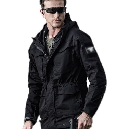 2018 New Men tactical jackets waist drawstring hooded Casual Jacket soft Jackets Men blouse camouflage zipper outwear