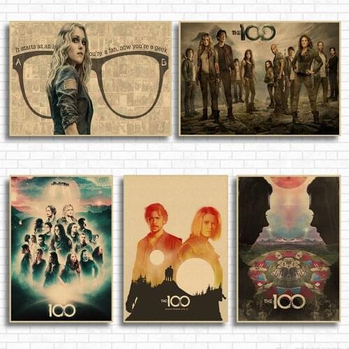 The 100 movie Kraft Paper poster Retro Wall Art Poster Wall Decor For Home Room Cafe Bar painting
