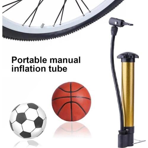 Portable High Pressure Bycycle Tire Basketball Football Manual Air Pump Inflator Basketball Football Manual Air Pump Inflator