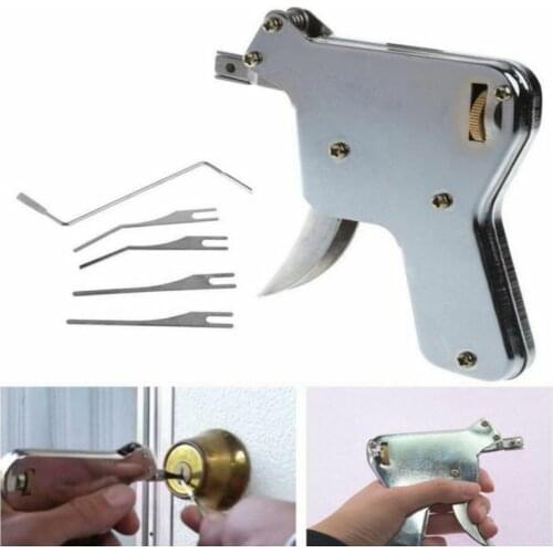 Strong Steel Locking Gun Can Be Used To Open Most Pin Locks or Double Track Locks Widely Use Convenient Tool Portoble Tool Set