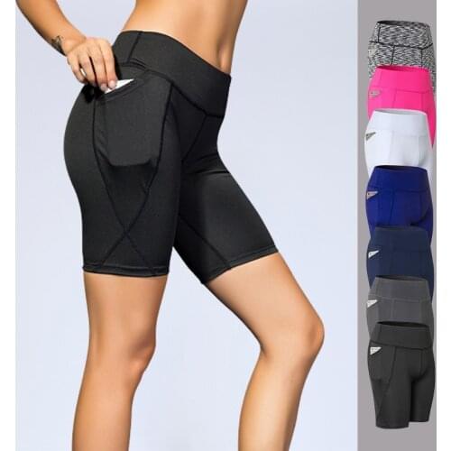 Gym Shorts Pockets For Women Biker Shorts Summer Tights Running Shorts With Pockets High Quality Quick Dry Jogging Shorts Women