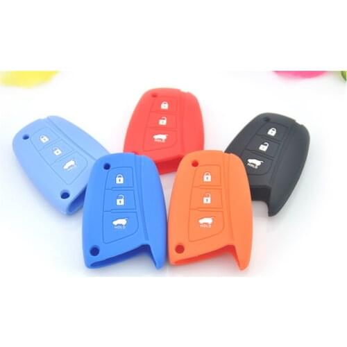 Silicone Car Remote Key Cover Case Shell For Hyundai Grand Santa Fe IX45 Genesis Equus Azera 2013 2014 2015 2016 Car Accessories