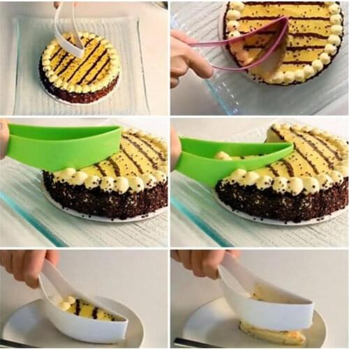 Practical Pie Cake Slicer Bread Knife Sheet Guide Cutter Server Kitchen Gadget Chocolate Biscuit Divider Tools
