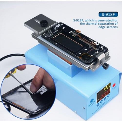 SUNSHINE 6.5 Inches Edge Glue Remover Machine 360° Rotating Platform Magnetic buckle LCD Repair Machine S-918F