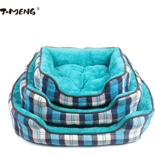 T-MENG Pet Dog Bed Warming Dog House Soft Material Pet Nest Dog Fall and Winter Warm Nest Kennel For Cat Puppy Small Medium Dogs