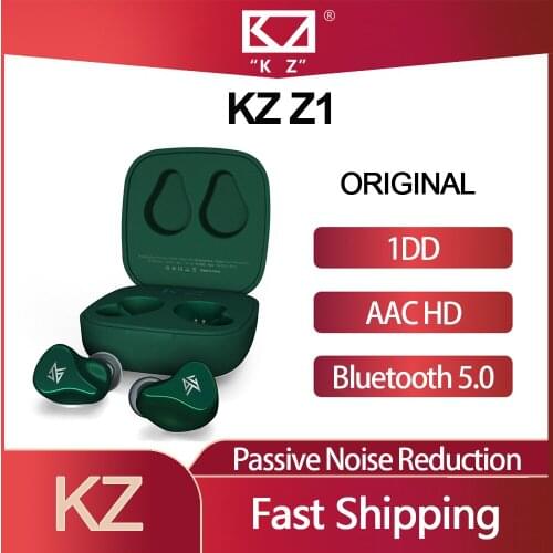 KZ Z1 TWS True Wireless Earphones Bluetooth 5.0 Dual Magnetic Dynamic Game Earbuds Touch Control Noise Cancelling Sport Headsets