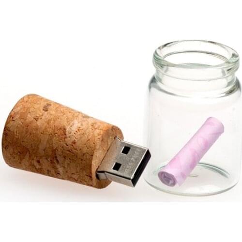 Wishing Bottle USB Flash Drive 64GB USB 2.0 Pen Drive 32gb Key Mini Usb Memory Usb Sitick 512GB 1TB 2TB Pendrive 8gb 16gb Gift