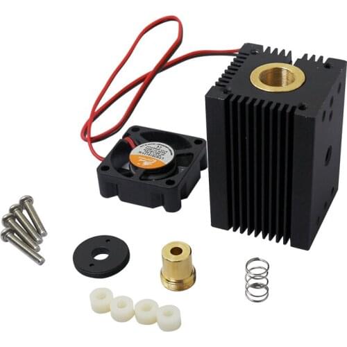 Q-BAIHE Laser Module Housing 33x33x50mm for 9.0mm TO-5 LD with Glass Lens & Fans