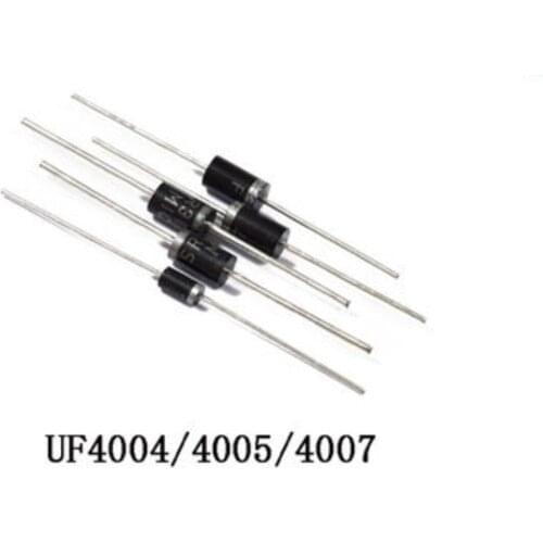 10PCS In-line ultra-fast recovery diode UF4004 UF4005 UF4007 1A/1000V in-line DO-41 DIP IC DIODE