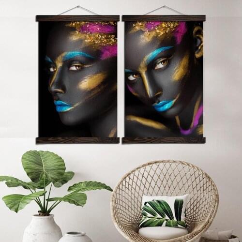 Explosive Hair Fashion Lady Wall Art Print Pop Art Picture And Poster Wood Hanging Scroll Canvas Painting Decorative Pictures