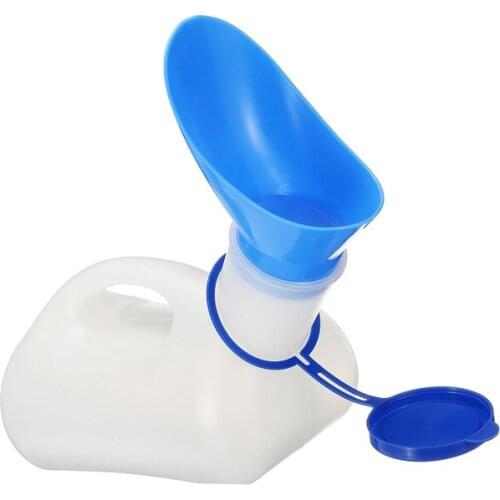 1Pc Male & Female Emergency Portable Urinal Toilet Aid Bottle Go Out Travel Camping 1200ml Toilet Pee Bottle + Feminine Adapter