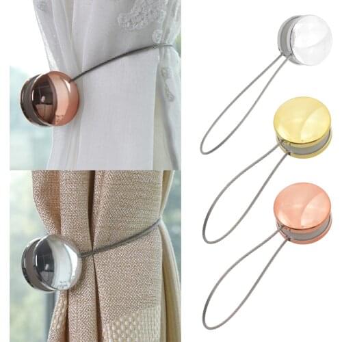 1 Piece Practical Magnetic Curtain Tiebacks Clips Drape Holdbacks Drapery Home Window Wire Holder Bedroom Balcony Accessories