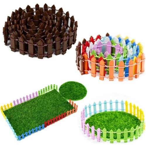10pcs DIY Mini Small Fences Barrier Wooden Craft Miniature Home Garden Plants Pot Flower Bonsai Moss Micro Landscape Accessories