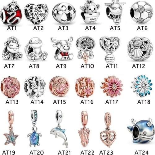 100% 925 Sterling Silver Charms Fit Original Bracelet Pendant For Women Necklace Jewelry