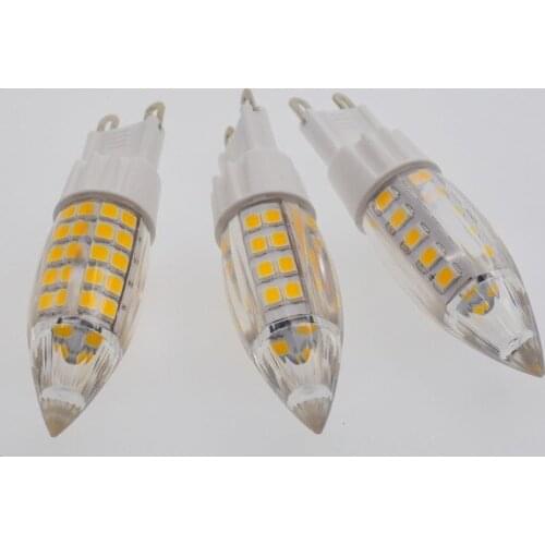 100PCS 5W G9 Pin SMD2835 LED Crystal Spotlight Bulb,51 led,led corn crystal chandelier Bulb AC220v 240v Energy Saving 360 degree