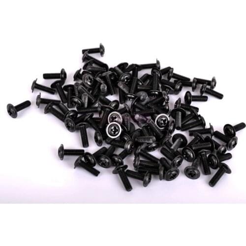 100PCS Discal Machine Screws 3mm*10mm Black Fit HSP Redcat RC Car Parts 08024