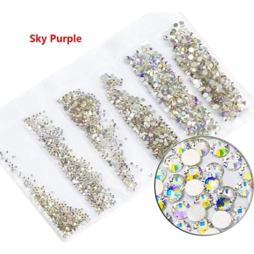 1700pcs New Mix sizes SS4-SS12 Colorful 1680pcs 3D Non HotFix Nail Art Flatback Rhinestones Decorations dancing costumes