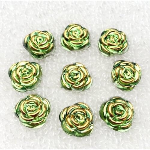 200pcs 15mm Flowers Resin rhinestone applique Flatback stones and crystals Buttons DIY -A406*5
