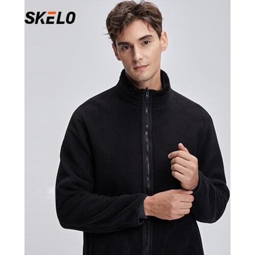 2020 Outdoor Mens Polar Fleece Jacket Mens Fall Winter Windproof Warm Coral Fleece Fashion Double-sided Jacket Liner