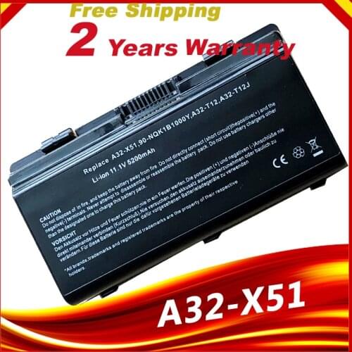A32-X51 Laptop Battery for ASUS X51 X51C X51RL X51H X51L X51R X51RL T12J XT12 X58 X58C X58L T12B T12C T12ER A32-T12