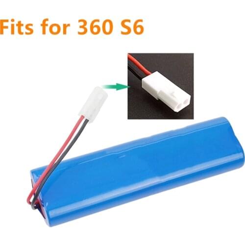 2800mAh 14.8V Battery Pack for Qihoo 360 S6 Robotic Vacuum Cleaner Spare Parts Accessories Replacement Batteries