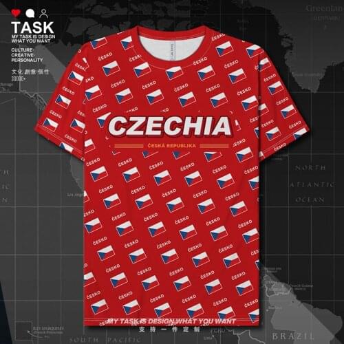 Czech Republic Czechia CZE Quick Dry t shirt Breathable fashion casual Running mens sports clothing brands gym summer clothes