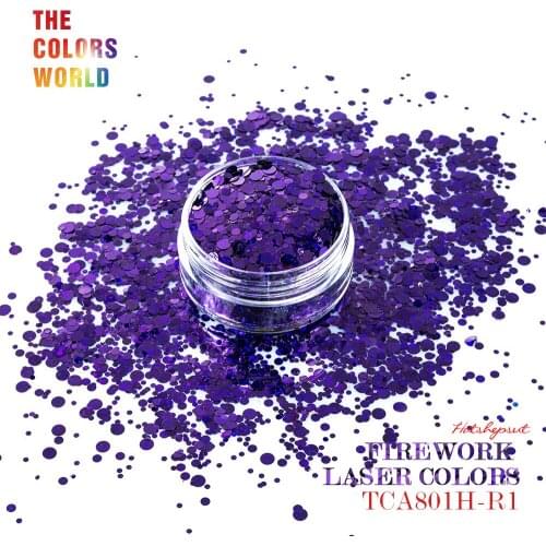 Fireworks holographic Dark Purple 3D Colorful Round Shape 4 Kind Size Nail Glitter nail art decoration makeup facepaint polish