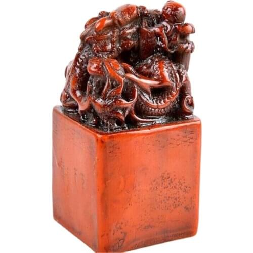 China Shoushan Stone Seal Seal Dragon Treasure Kowloon Yuxi Xianglong Printing Decoration Gifts
